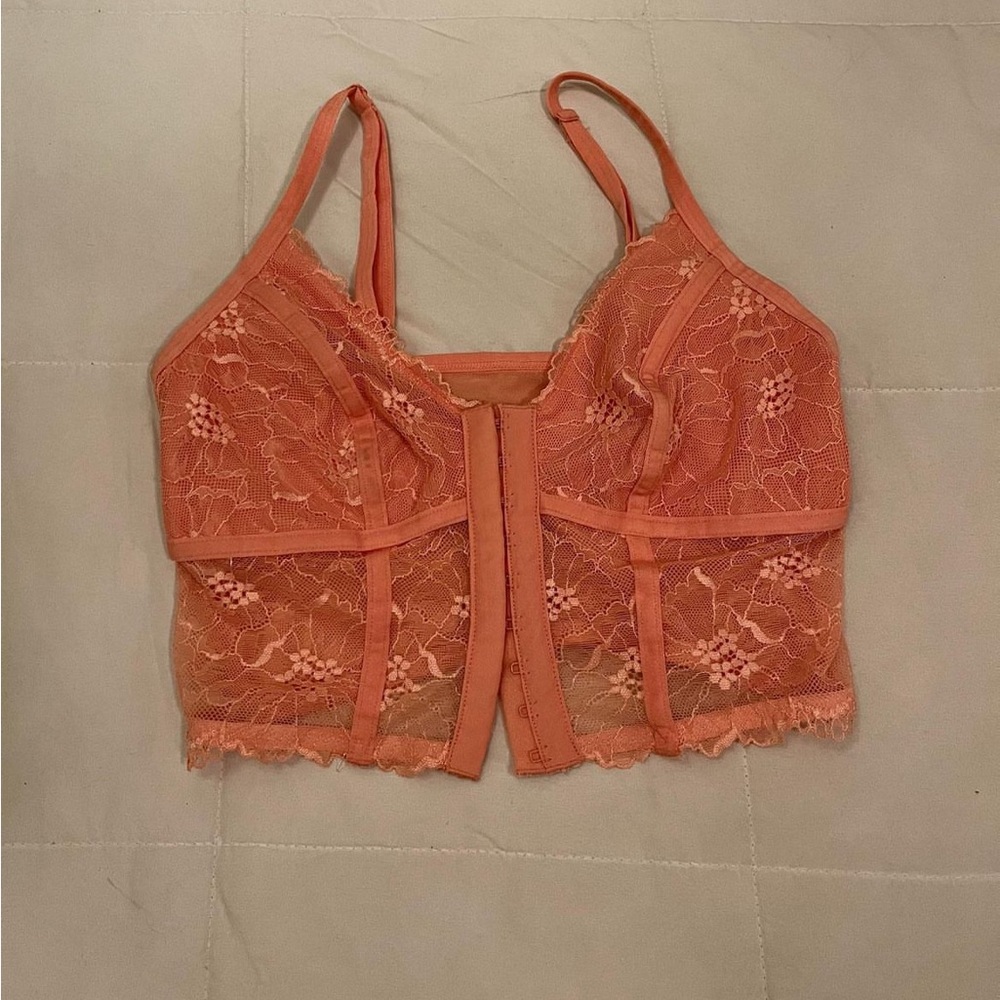colsie peach corset top